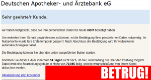 E-Mail von der Deutschen Apotheker- und Ärztebank eG erhalten?
