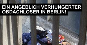 Ein angeblich verhungerte Obdachloser in Berlin.