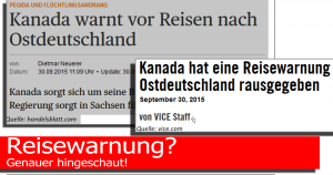 „Reisewarnung“ für Deutschland – Übertriebene Empörung, falsche Definition