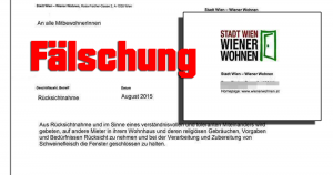 Brief von “Wiener Wohnen” ist eine Fälschung!