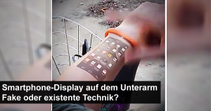 Smartphone-Display auf dem Unterarm – Fake oder existente Technik?