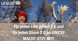 Helfen kann so einfach sein! 2 EUR gehen an die UNICEF. Aber nicht 2015