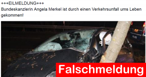 Ist Angela Merkel durch einen Verkehrsunfall ums Leben gekommen?