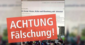Terrorwarnung mit Absender „Allgemeine Zeitung“ gefälscht – Anzeige erstattet