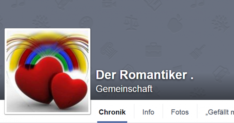 Facebook-Seite: Der Romantiker