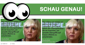 Schau genau! Eine Meldung von Claudia Roth (Bündnis90/Grüne) sorgt für Aufsehen