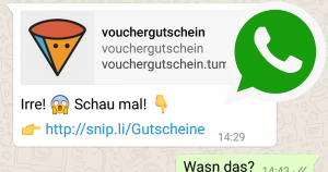 WhatsApp-Falle: Vouchergutschein. “Irre! Schau mal!”