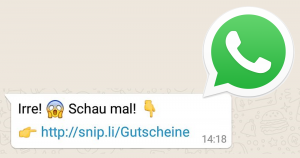 WhatsApp-Nachricht: “Irre! Schau mal!”