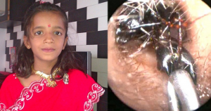 Krabbeln hier Ameisen aus dem Ohr eines 12- Jährigen Mädchens?