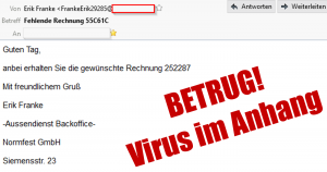 “Fehlende Rechnung 55C61C” ist ein Virus!
