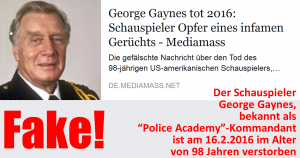 „George Gaynes ist tot“: Schauspieler Opfer eines infamen Gerüchts?
