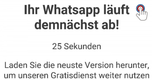 Warnung: “Ihr WhatsApp läuft demnächst ab!”