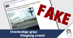 De eerste terror-fakes: een vliegtuig crash