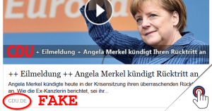 Gefälschte Eilmeldung über Merkels Rücktritt lockt in eine Falle!