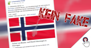 Norwegen verbietet Erdölfahrzeuge: kein Fake, ABER…