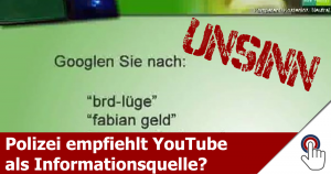 Bestätigt die Polizei  etwa die „BRD GmbH“? – Es ist auf Youtube, also muss es wahr sein!