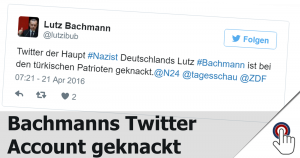 Lutz Bachmanns Twitteraccount geknackt
