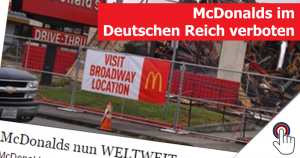 McDonalds nun WELTWEIT erledigt? Und im Deutschen Reich verboten?