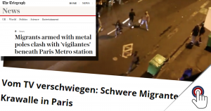 “Vom TV verschwiegen: Schwere Migranten-Krawalle in Paris” – kein Fake: Migranten, Bürgerwehren und Polizei liefern sich Straßenschlacht