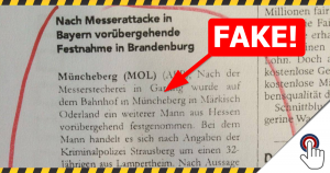 Nach Messerattacke in Bayern vorübergehende Festnahme in Brandenburg [FAKE!]