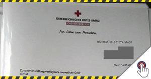 Das Schreiben des Österreichischen Roten Kreuzes