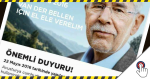 Van der Bellen Plakat in türkischer Sprache?