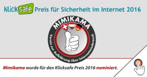 Mimikama is voor de Klicksafe Preis 2016 genomineerd.