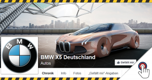 Die Seite “BMW X5 Deutschland” auf Facebook