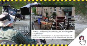 Stellte der ORF Hochwasser-Aufräumarbeiten nach?