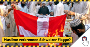 Muslime verbrennen Schweizer Fahne aufgrund des Kreuzes?