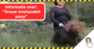 Videoclip “pony-misbruik”: vrouw mishandelt pony