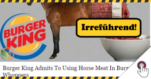 Horse meat at Burger King in the Whopper? STOP! 