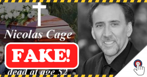 Nicolas Cage died? No, just an application wants to nestle in there! 