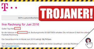 Gefälschte Telekom-Rechnung mit Trojaner als Download!