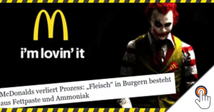 Verliest McDonalds een proces omdat het vlees in burgers uit vetpasta en ammoniak bestaat?