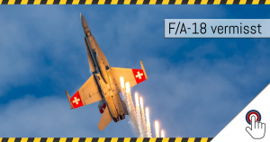 F/A-18 der Schweizer Luftwaffe vermisst