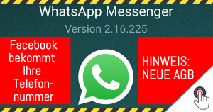 Whatsapp teilt in Zukunft auch Daten mit Facebook (neue AGB)