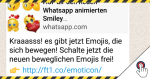 Achtung vor dieser WhatsApp-Nachricht (animierte Emojis)