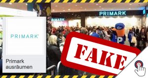 Fake-Seite: “Primark Deutschland”