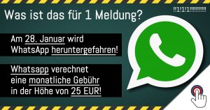 WhatsApp: Ab sofort kostet der Dienst 25 EUR pro Monat…