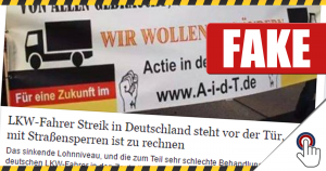LKW-Fahrer Streik in Deutschland steht vor der Tür [FAKE]