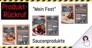 Produktrückruf: „Mein Fest“ Saucenprodukte via Penny