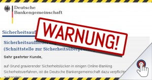Warnung vor E-Mail mit “DGB-Deutsche Bankengemeinschaft”