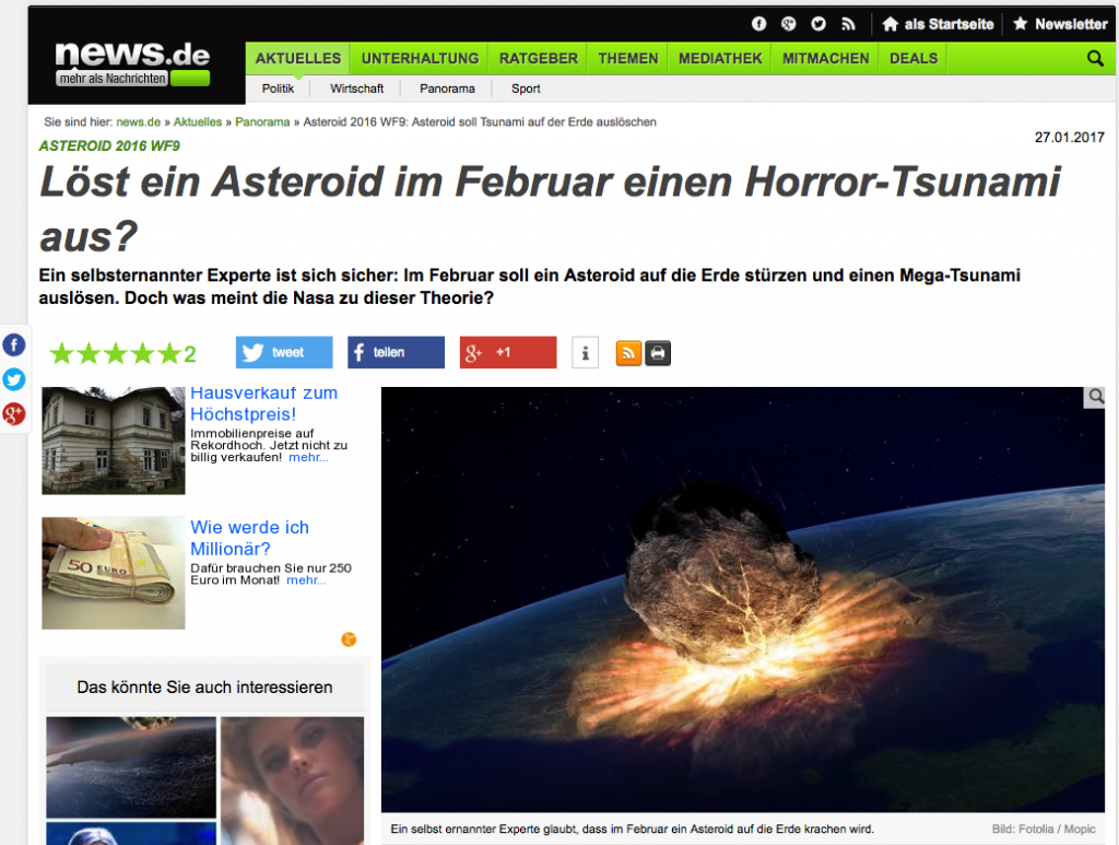 Screenshot: www.news.de