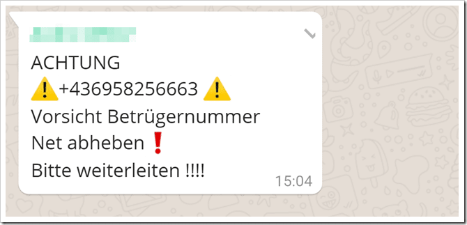 ACHTUNG +436958256663
