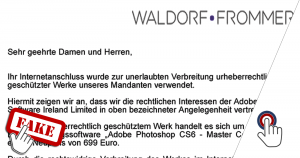 Diese Abmahnung Urheberrechtsverletzung “Waldorf Frommer” dringend löschen!
