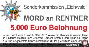 „SOKO Eichwald“: Belohnung über 5.000 Euro ausgelobt