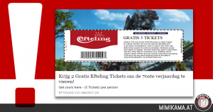 Opgelet: “Phishing” voor gratis tickets voor de Efteling!