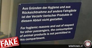 Fleischverzehr im Zug verboten?