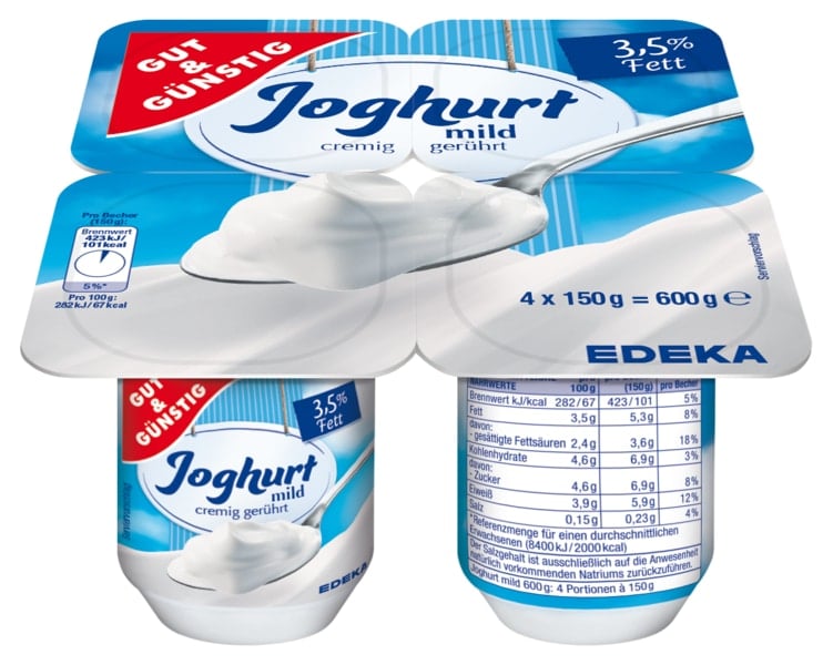Produktrückruf: „Joghurt mild cremig gerührt“ zurück!